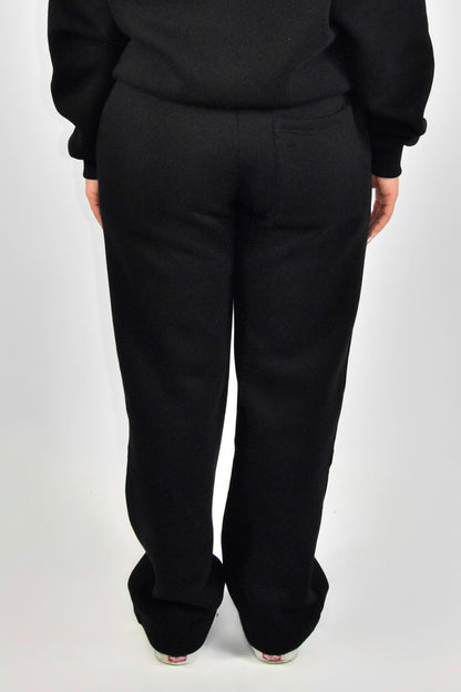 OPEN LEG JOGGER BLACK
