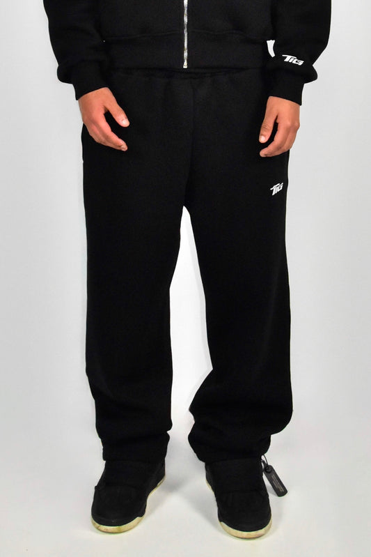 OPEN LEG JOGGER BLACK