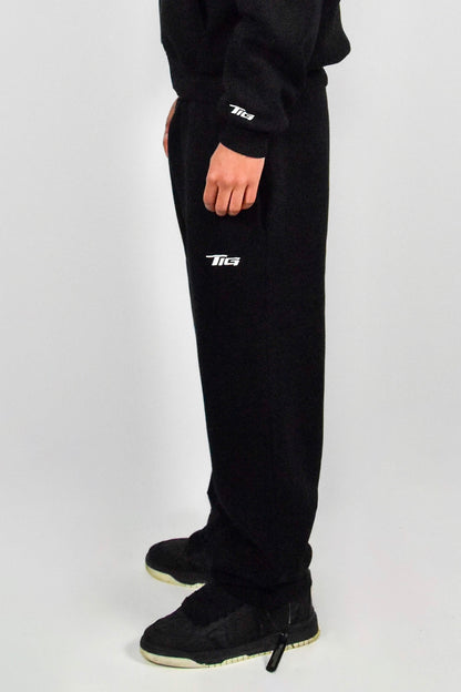 OPEN LEG JOGGER BLACK